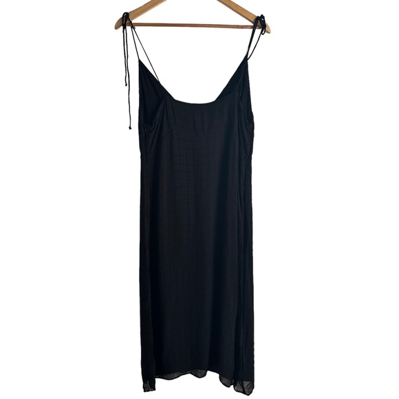 Wilfred Liberty Black Strappy Empire Waist Midi Dress Size 10 - Picture 5 of 9